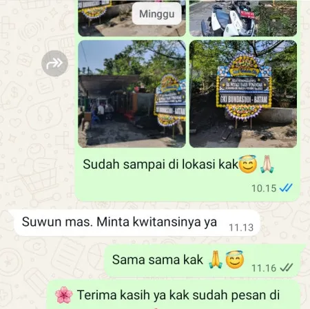 Pengiriman Papan Bunga Duka Cireundeu